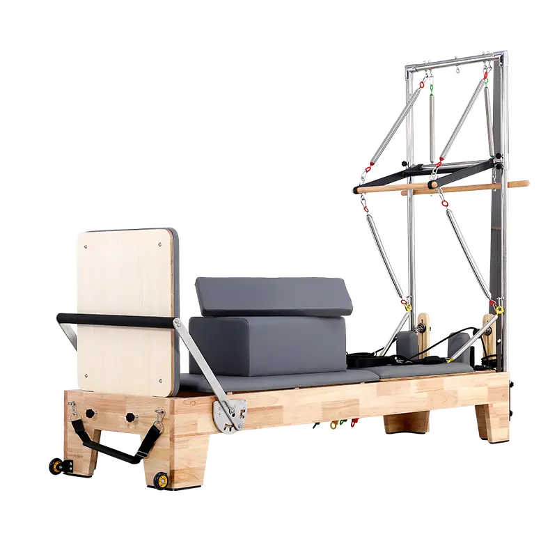 Oak Wood Pilates Reformer with Tower